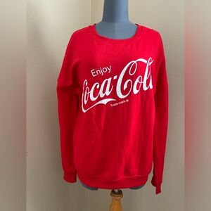Lightweight Red Coca Cola Sweatshirt size L